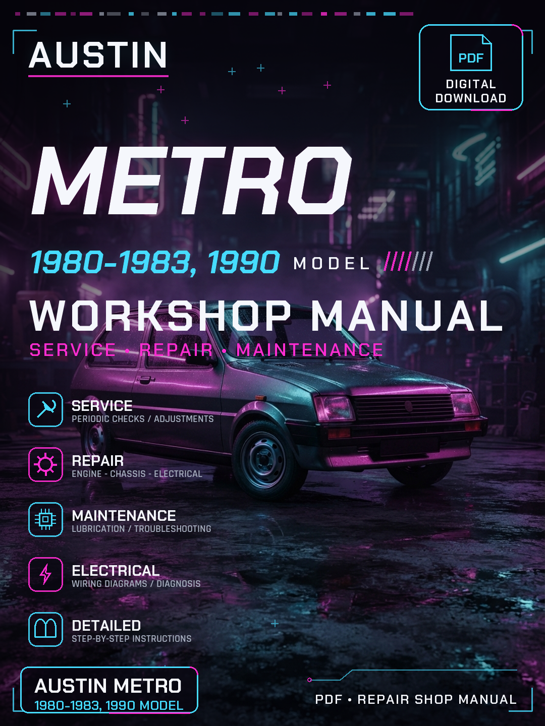 Austin Metro 1980 1981 1982 1983 1990 Workshop Repair Service Manual