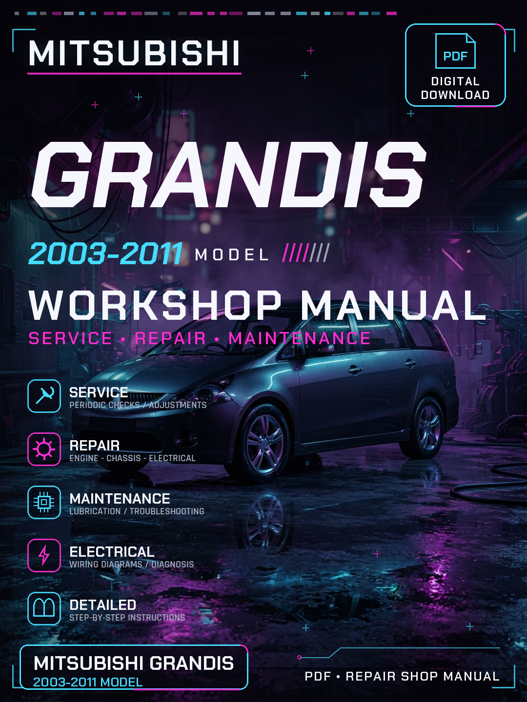 Mitsubishi Grandis 2003 2004 2005 2011 Workshop Repair Service Manual