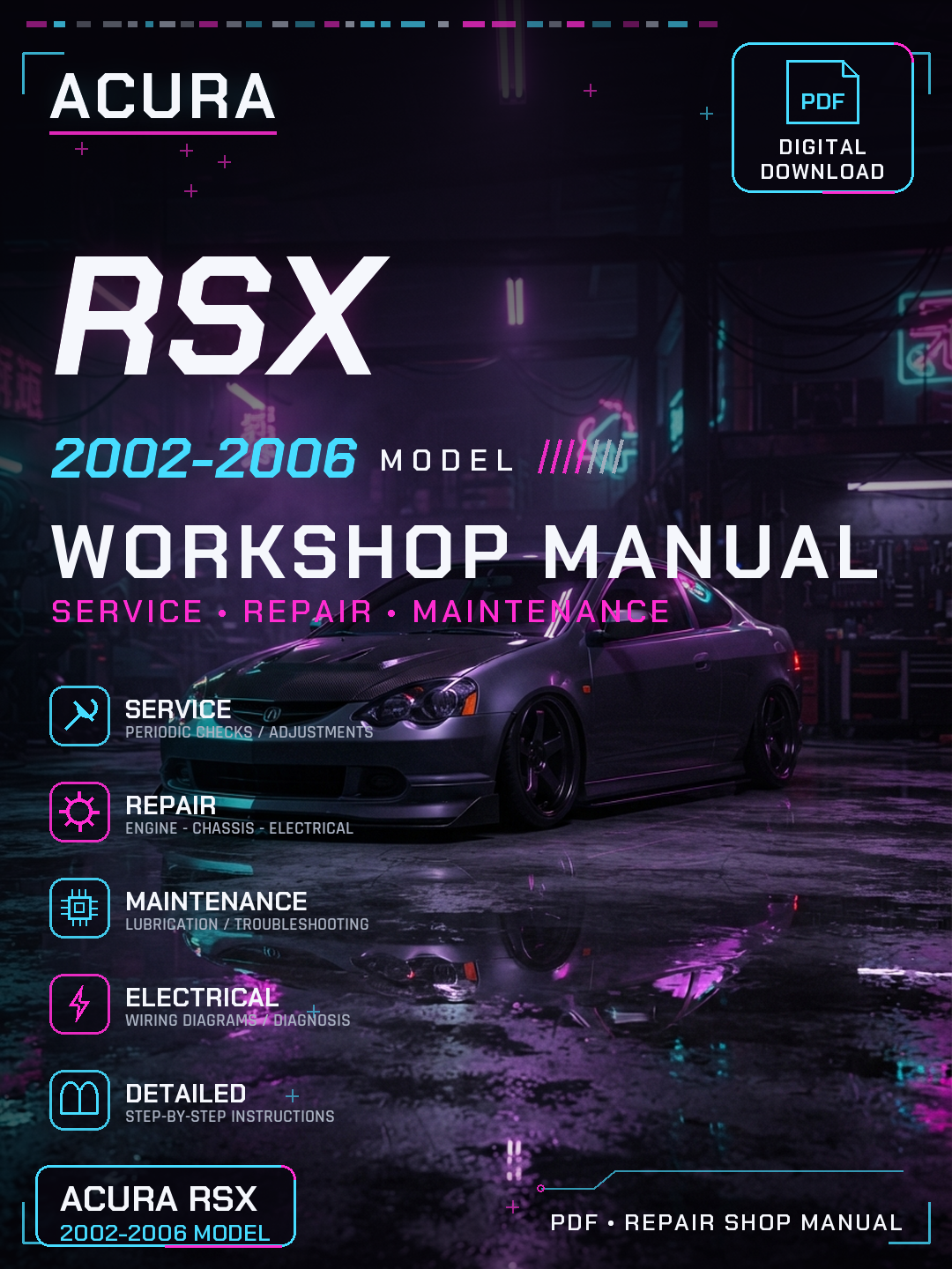 Acura RSX 2002 2003 2004 2005 2006 Workshop Repair Service Manual