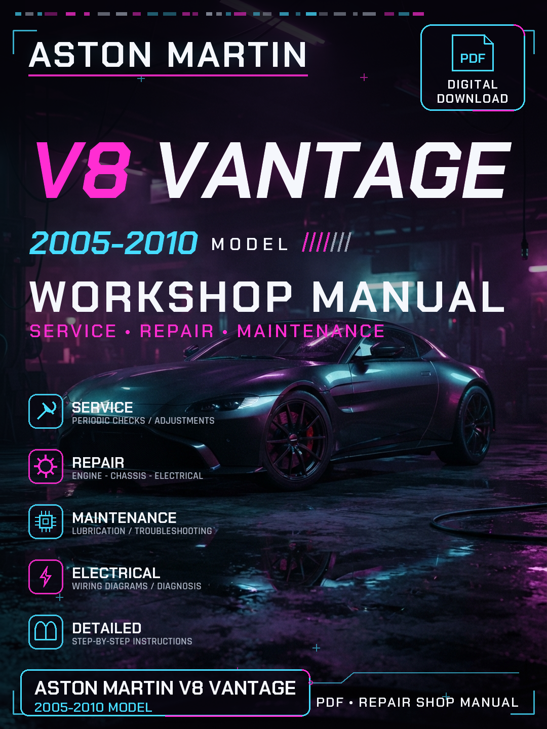Aston Martin V8 Vantage 2005 2006 2010 Workshop Repair Service Manual