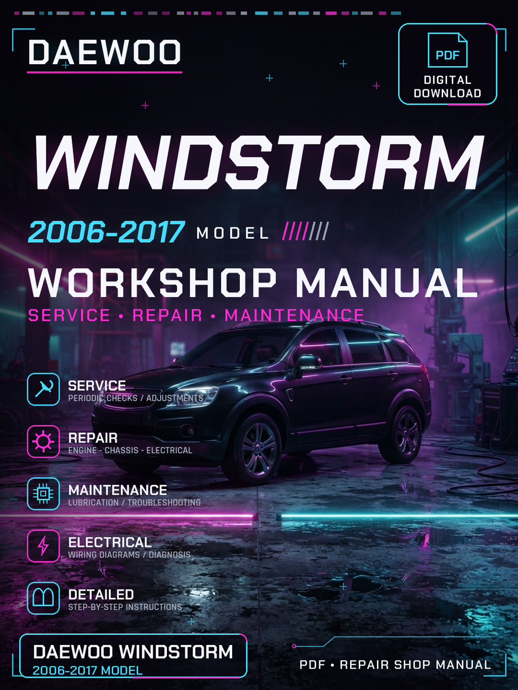 Daewoo Windstorm 2006 2007 2008 2017 Workshop Repair Service Manual