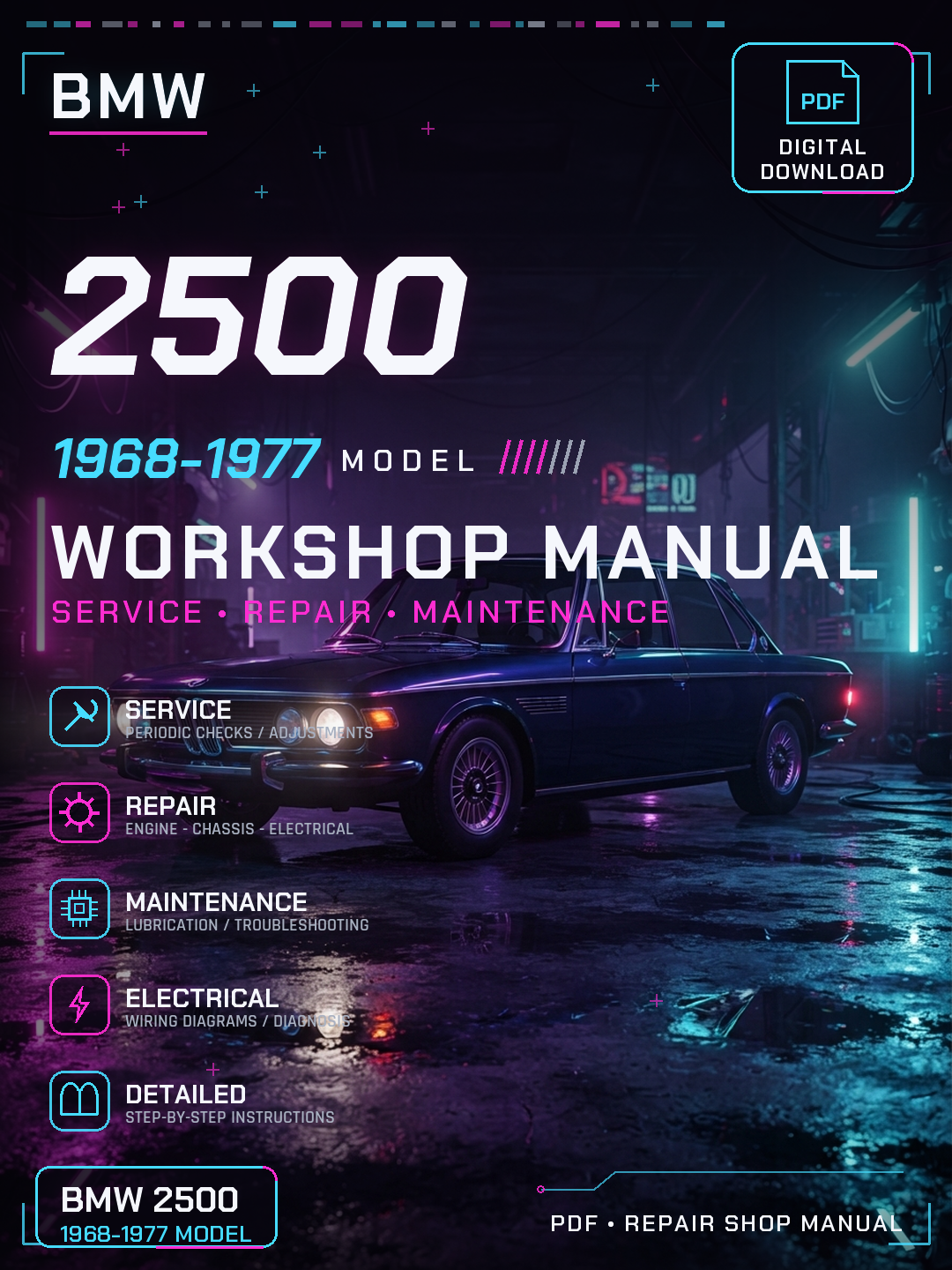 Bmw 2500 1968 1969 1970 1971 1972 1977 Workshop Repair Service Manual