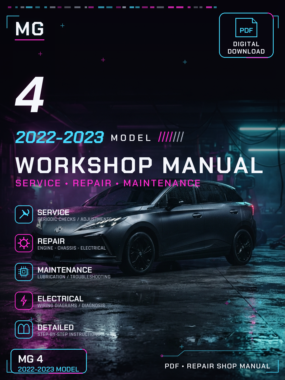 MG4 2022-2023 workshop repair service manual