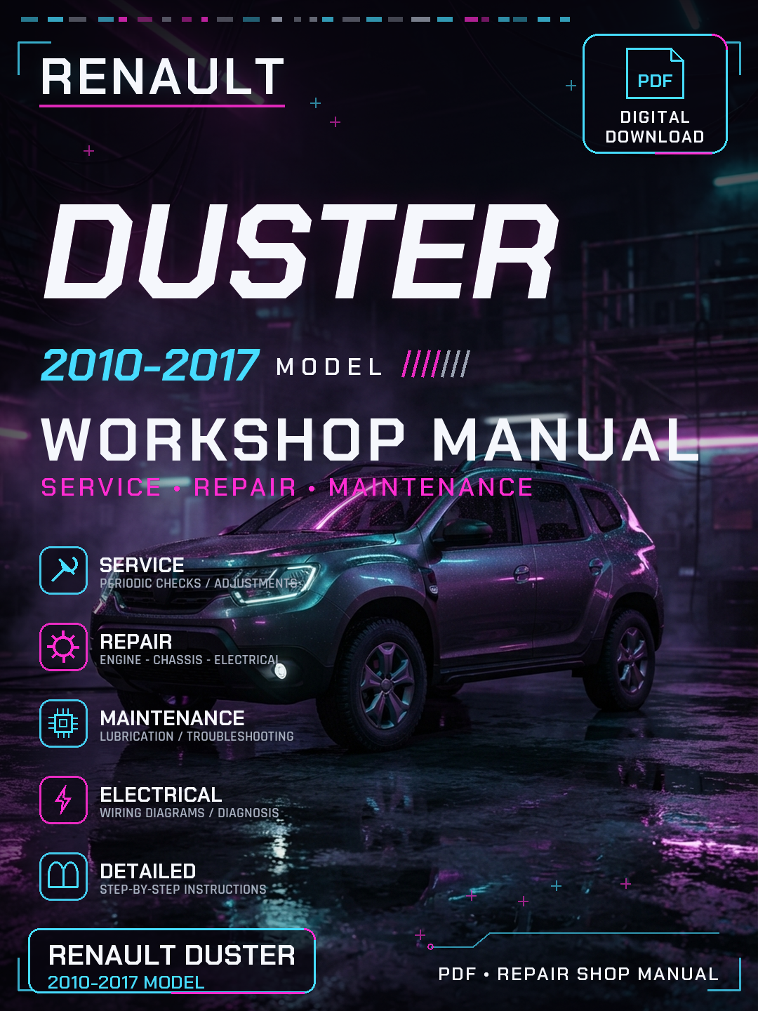 Daica Duster (Renault Duster) 2010 2017 Workshop Repair Service Manual