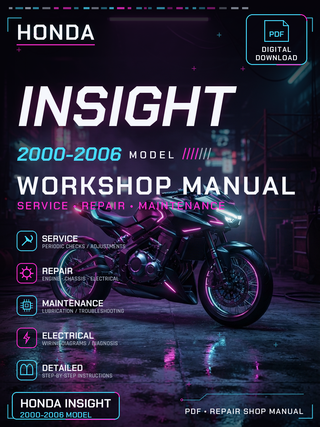 Honda Insight 2000 2001 2002 2003 2006 Workshop Repair Service Manual