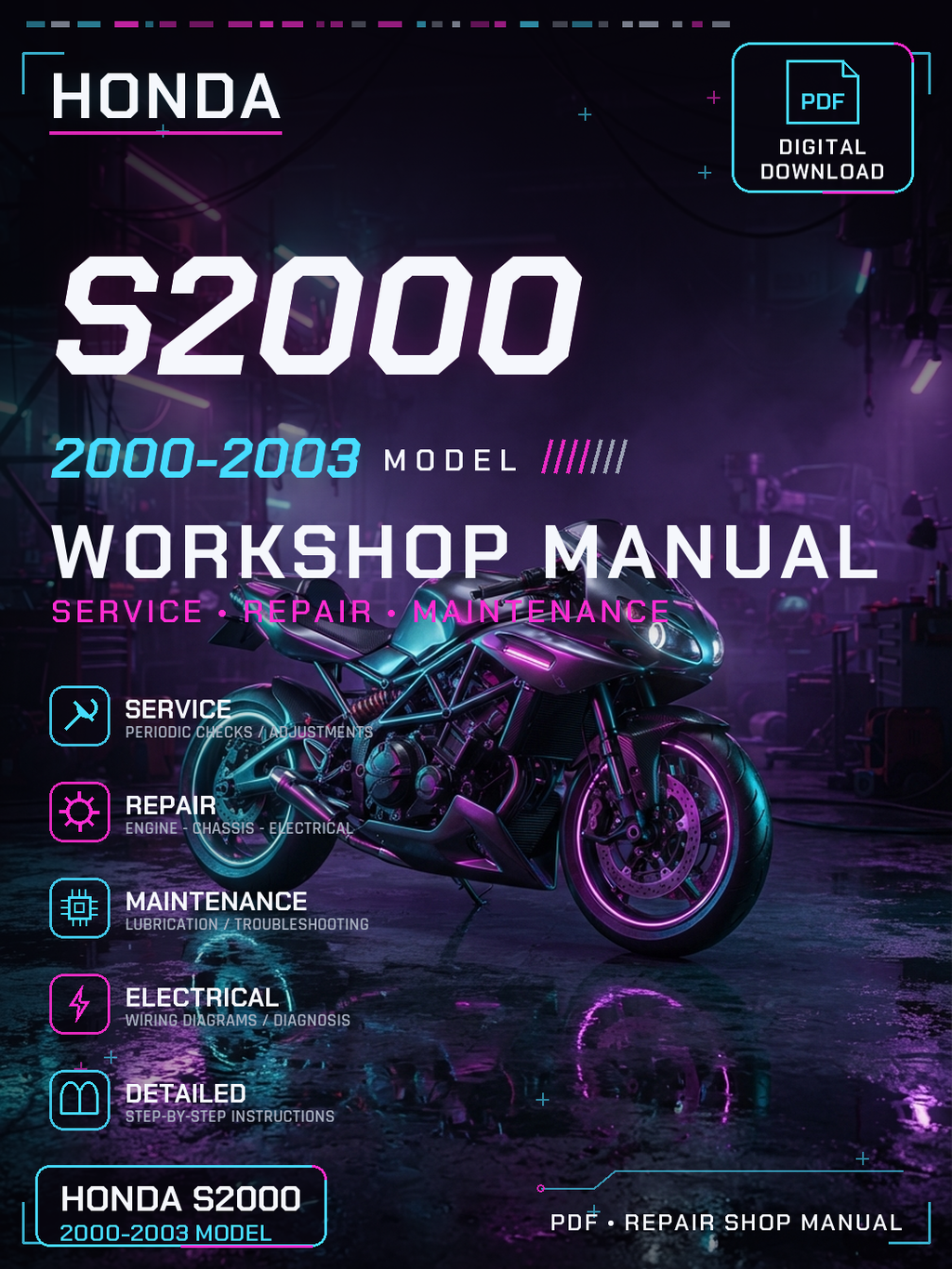 Honda S2000 2000 2001 2002 2003 Workshop Repair Service Manual