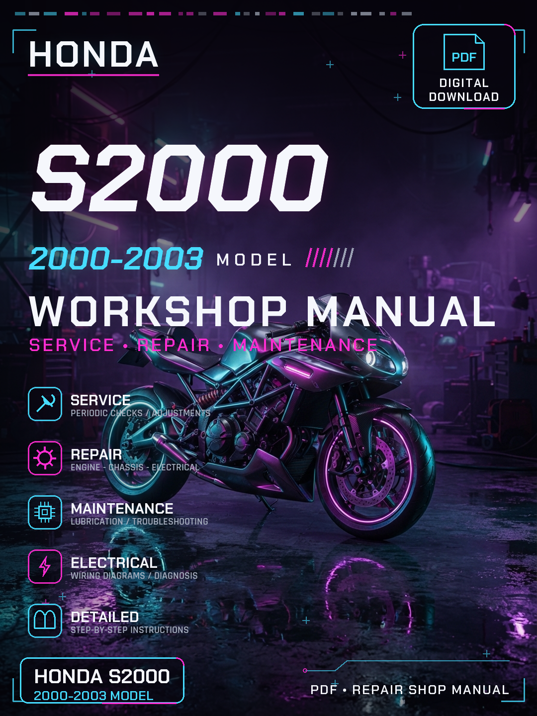 Honda S2000 2000 2001 2002 2003 Workshop Repair Service Manual
