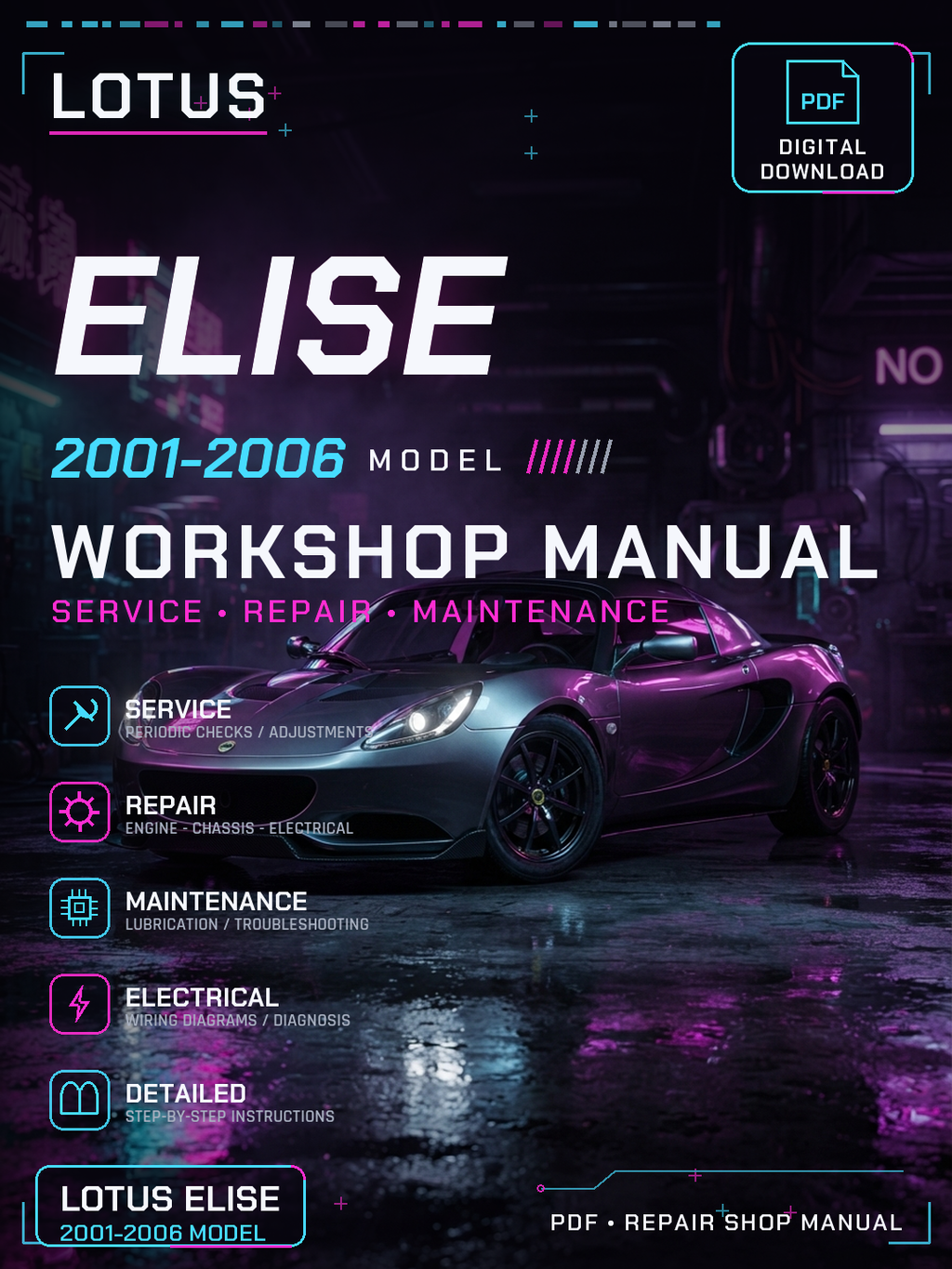 Lotus Elise 2001 2002 2003 2004 2006 Workshop Repair Service Manual