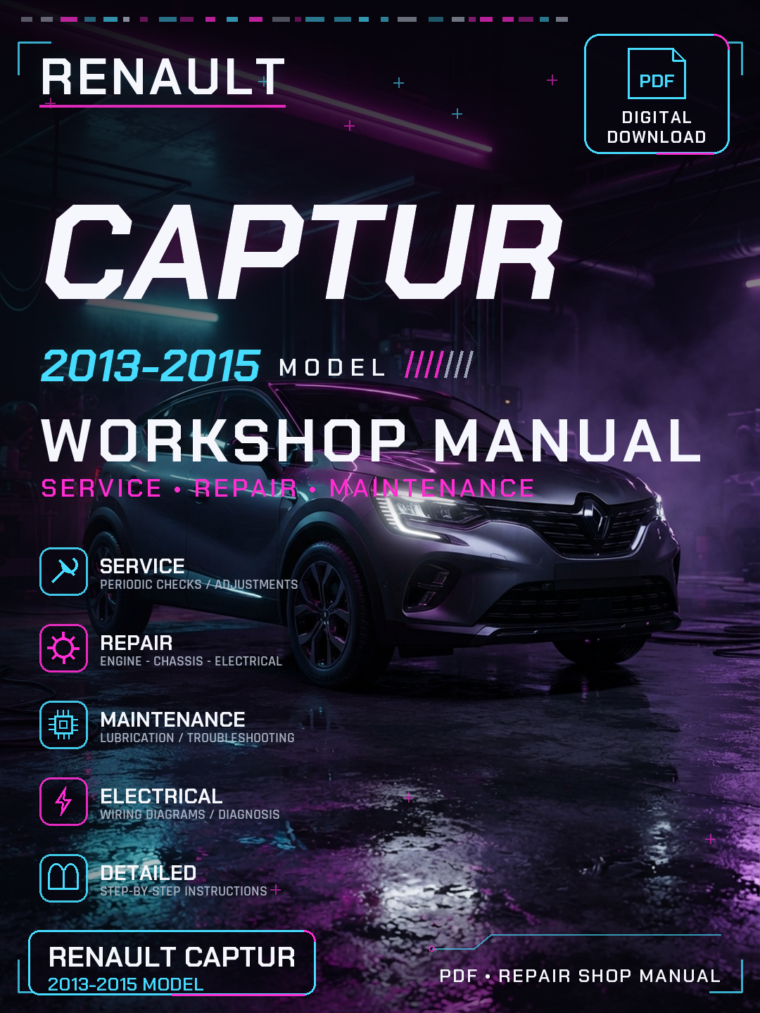 Renault Captur 2013 2014 2015 Workshop Repair Service Manual