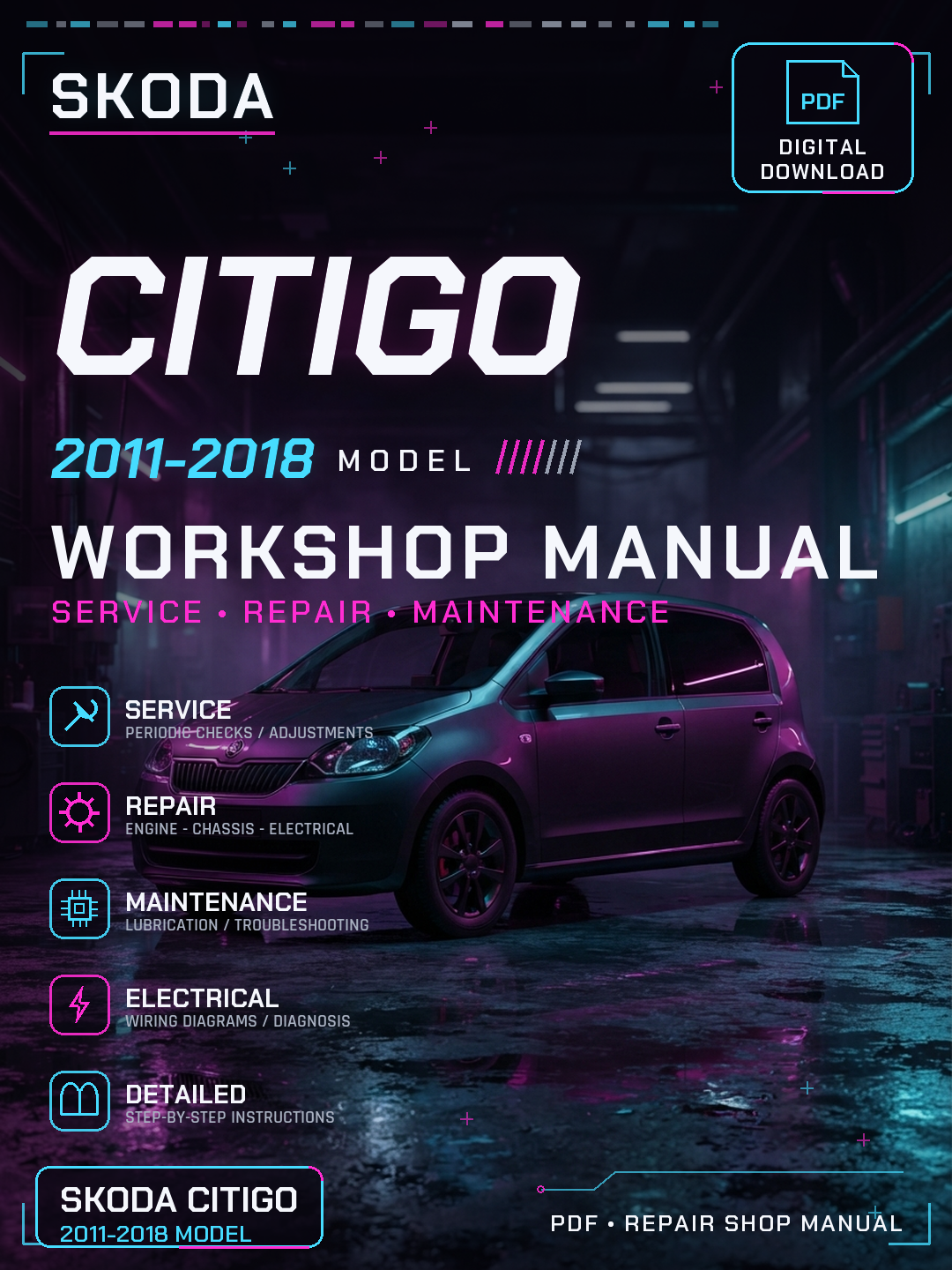 Skoda Citigo 2011 2012 2013 2014 2018 Workshop Repair Service Manual