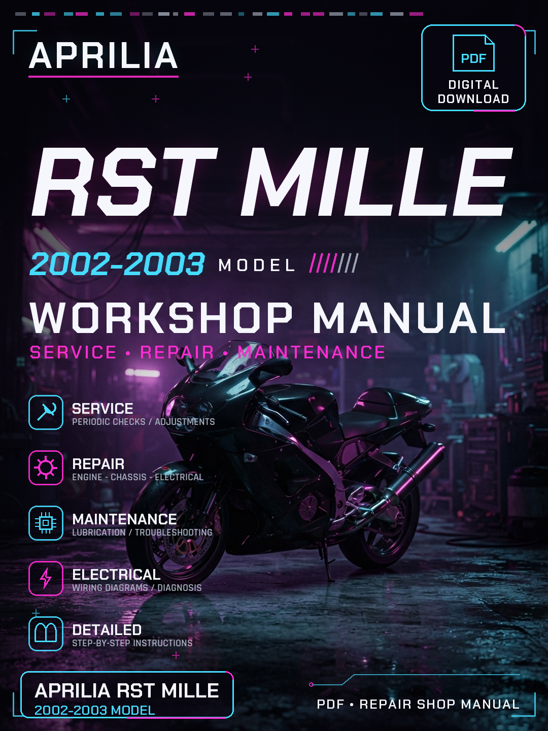 Aprilia RST Mille 2002 2003 Workshop Repair Service Manual