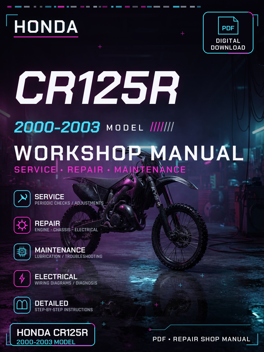 Honda CR125R 2000 2001 2002 2003 Workshop Repair Service Manual