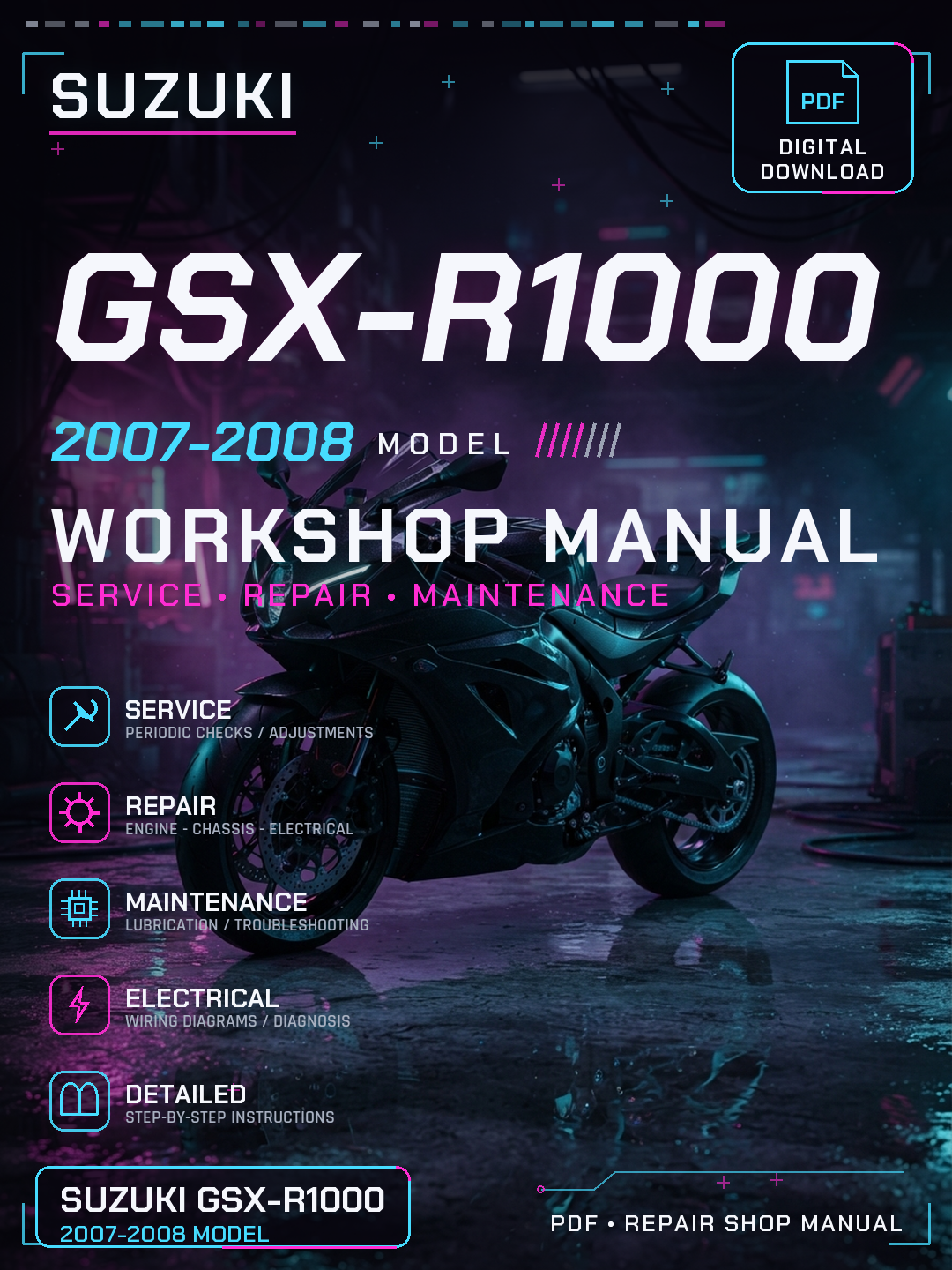 Suzuki GSX-R1000 2007 2008 Workshop Repair Service Manual