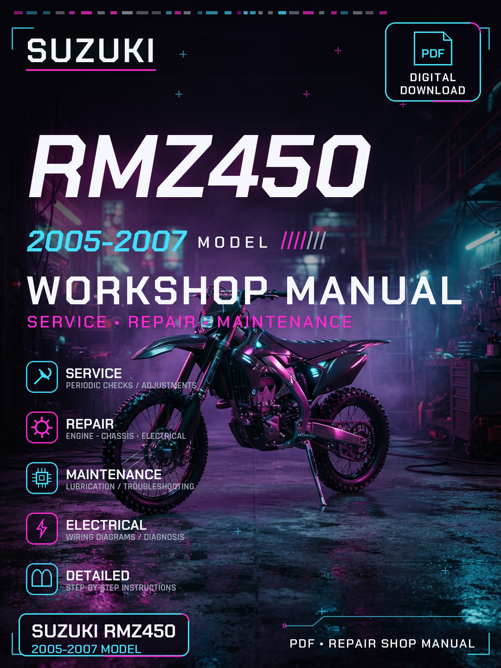 Suzuki RMZ450 2005 2006 2007 Workshop Repair Service Manual