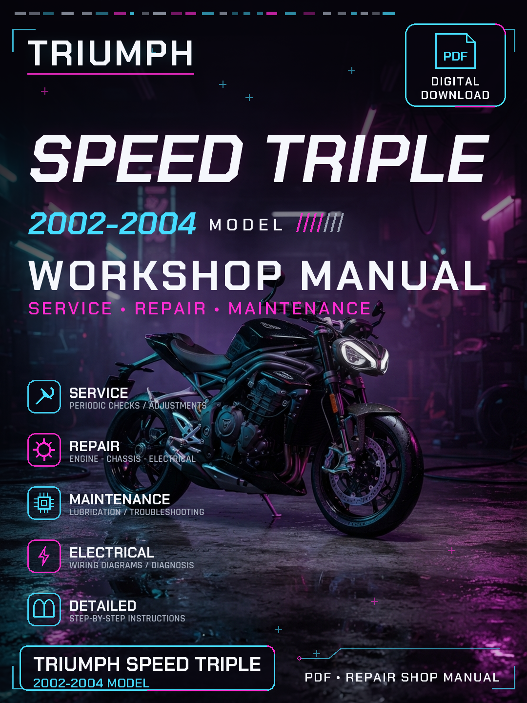 Triumph Speed Triple 2002 2003 2004 Workshop Repair Service Manual