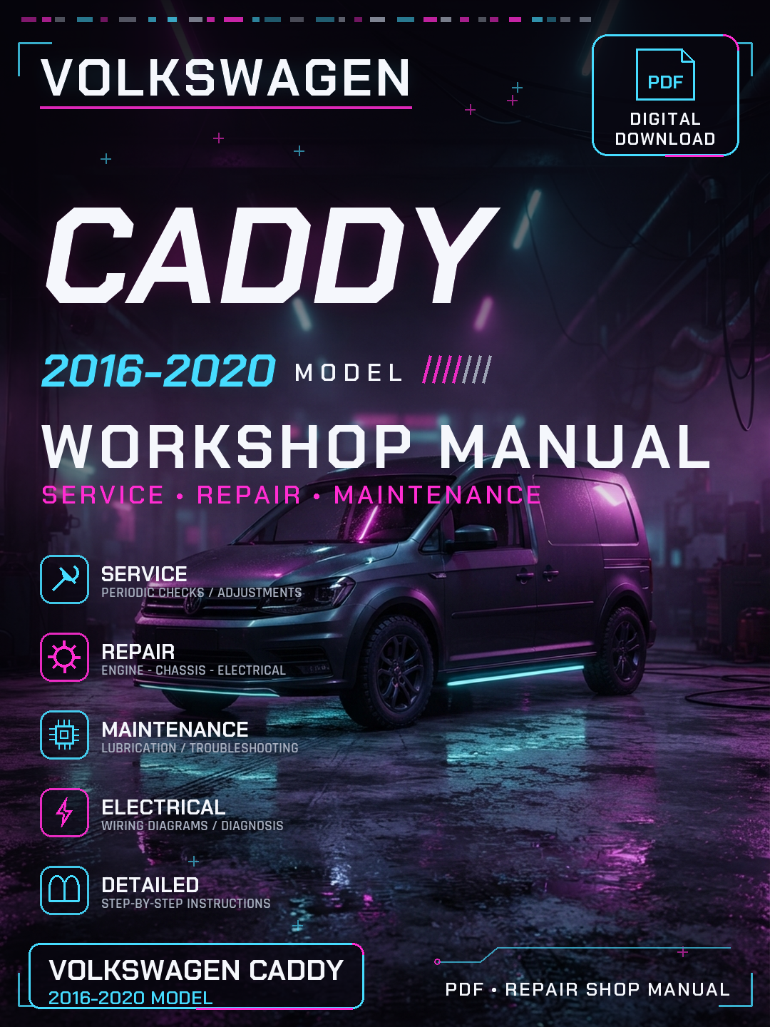 Vw Caddy 2016 2017 2018 2019 2020 Workshop Repair Service Manual