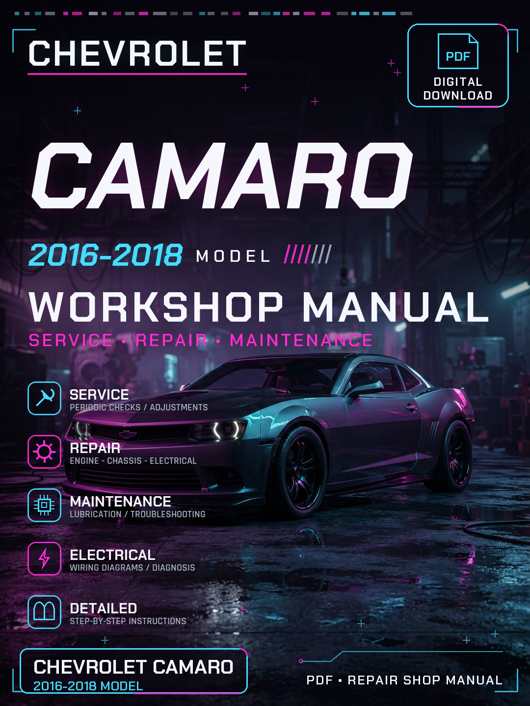 Chevrolet Camaro 2016 2017 2018 Workshop Repair Service Manual