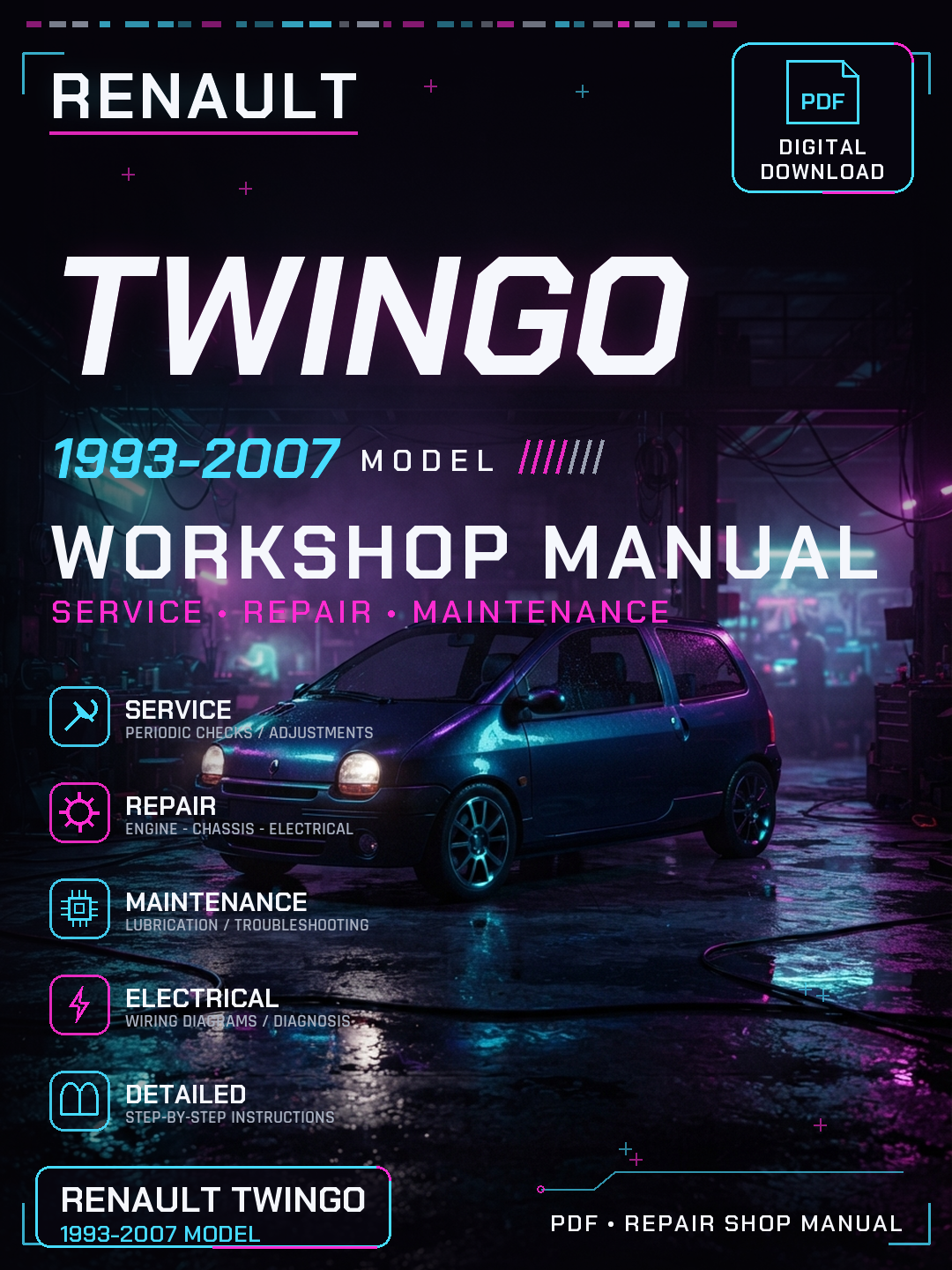 Renault Twingo 1993 1994 1995 1996 2007 Workshop Repair Service Manual