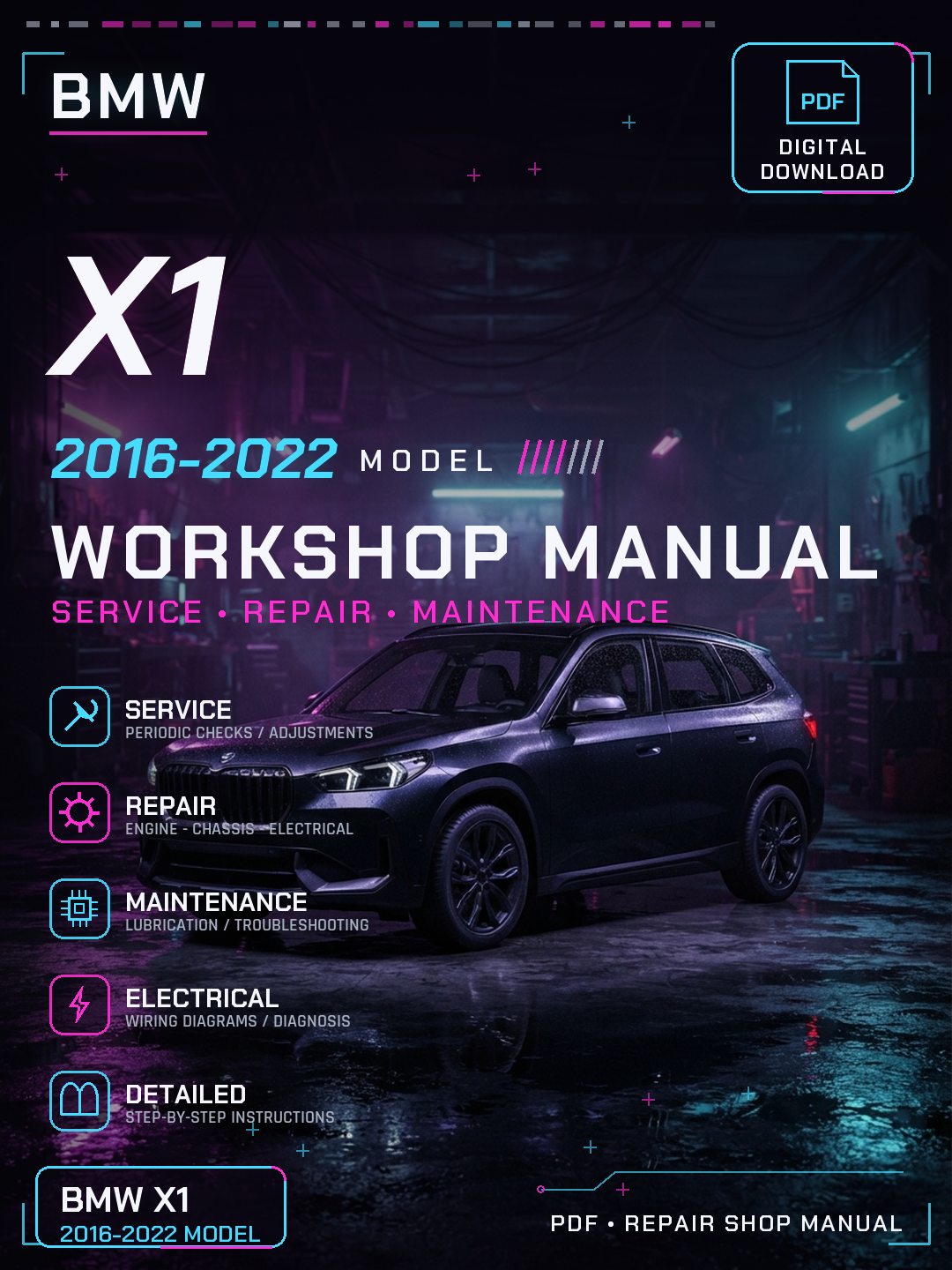 Bmw X1 2016 2017 2018 2019 2020 2022 Workshop Repair Service Manual