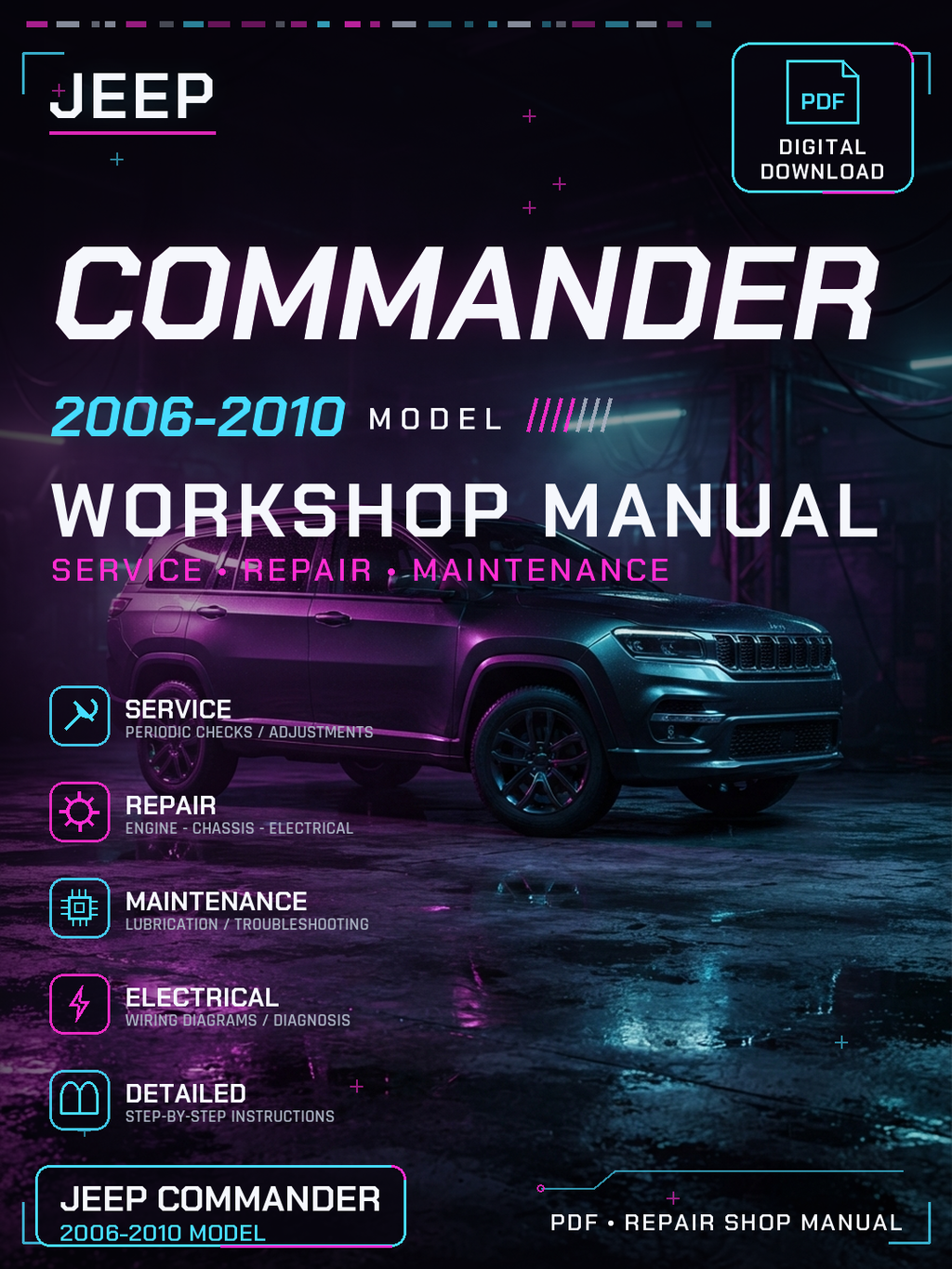 Jeep Commander 2006 2007 2008 2009 2010 Workshop Repair Service Manual