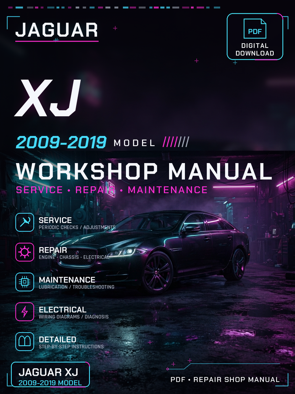Jaguar XJ 2009 2010 2011 2012 2013 2019 Workshop Repair Service Manual