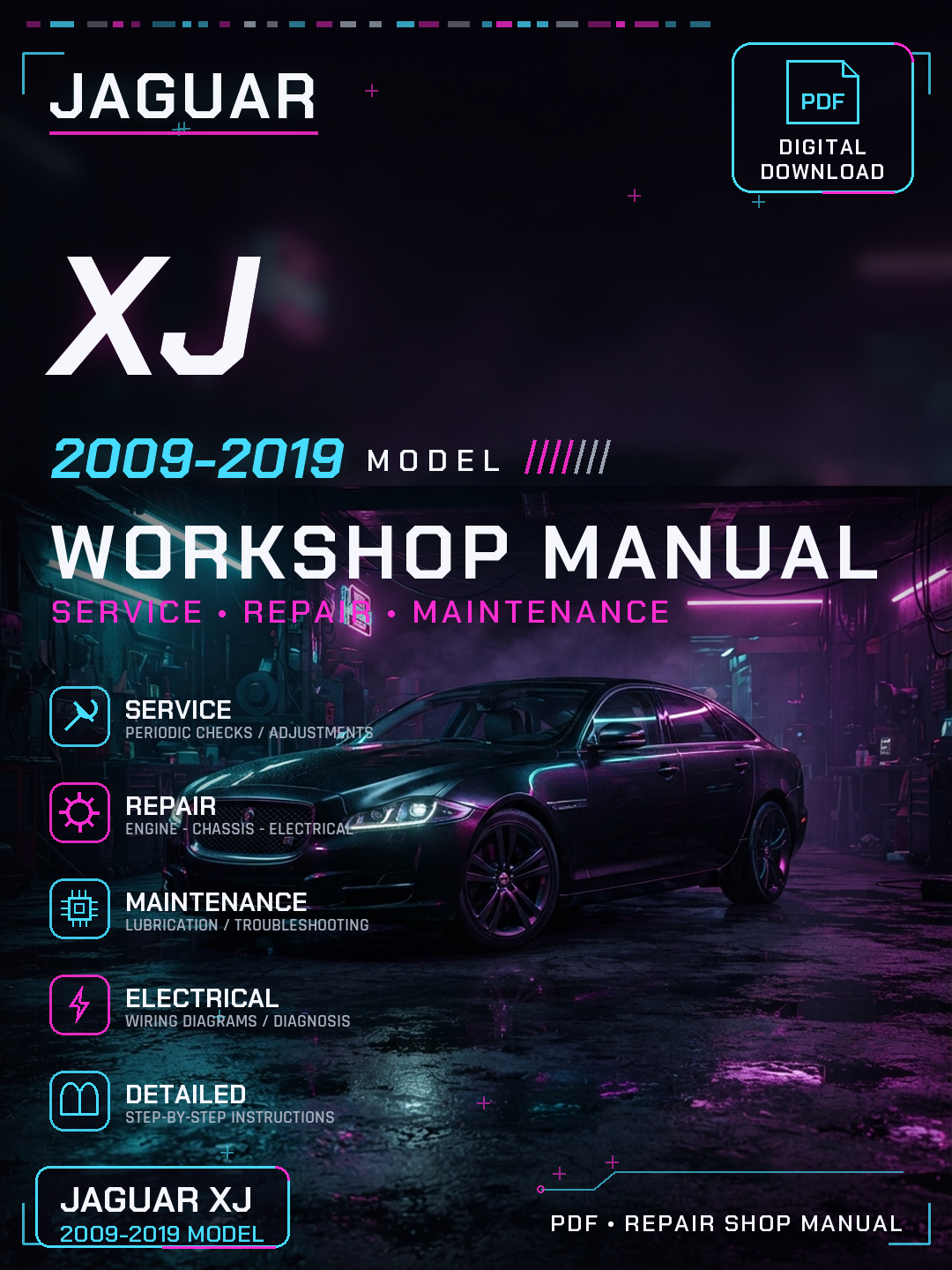 Jaguar XJ 2009 2010 2011 2012 2013 2019 Workshop Repair Service Manual