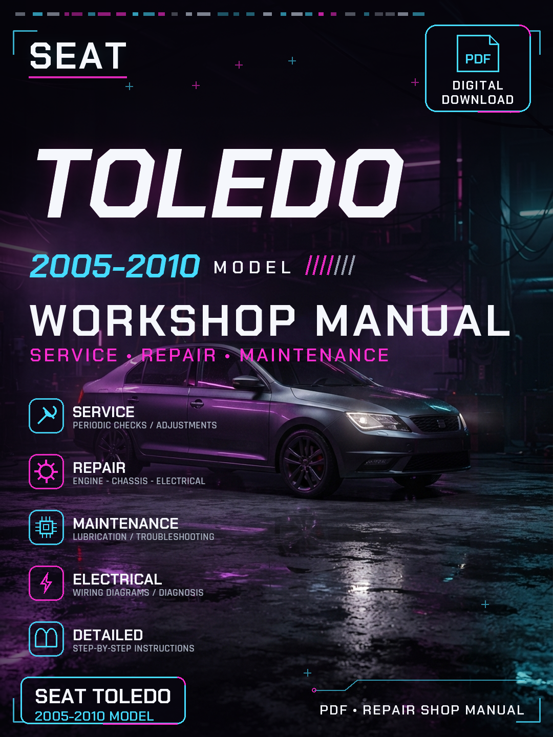 Seat Toledo 2005 2006 2007 2008 2010 Workshop Repair Service Manual