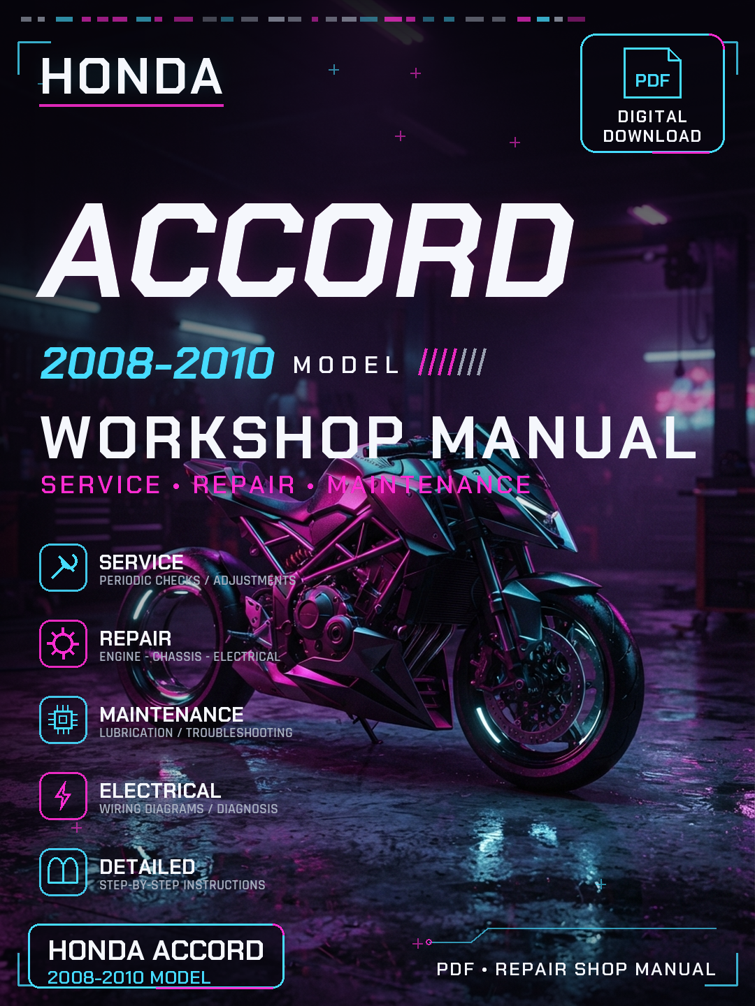 Honda Accord 2008 2009 2010 Workshop Repair Service Manual