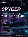 Maserati Spyder 2001 2002 2003 2004 2007 Workshop Repair Service Manual