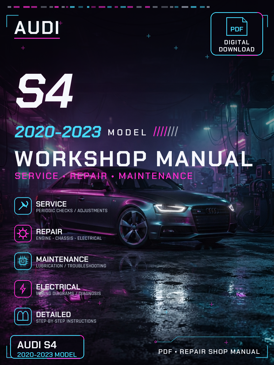 Audi S4 2020 2021 2022 2023 Workshop Repair Service Manual
