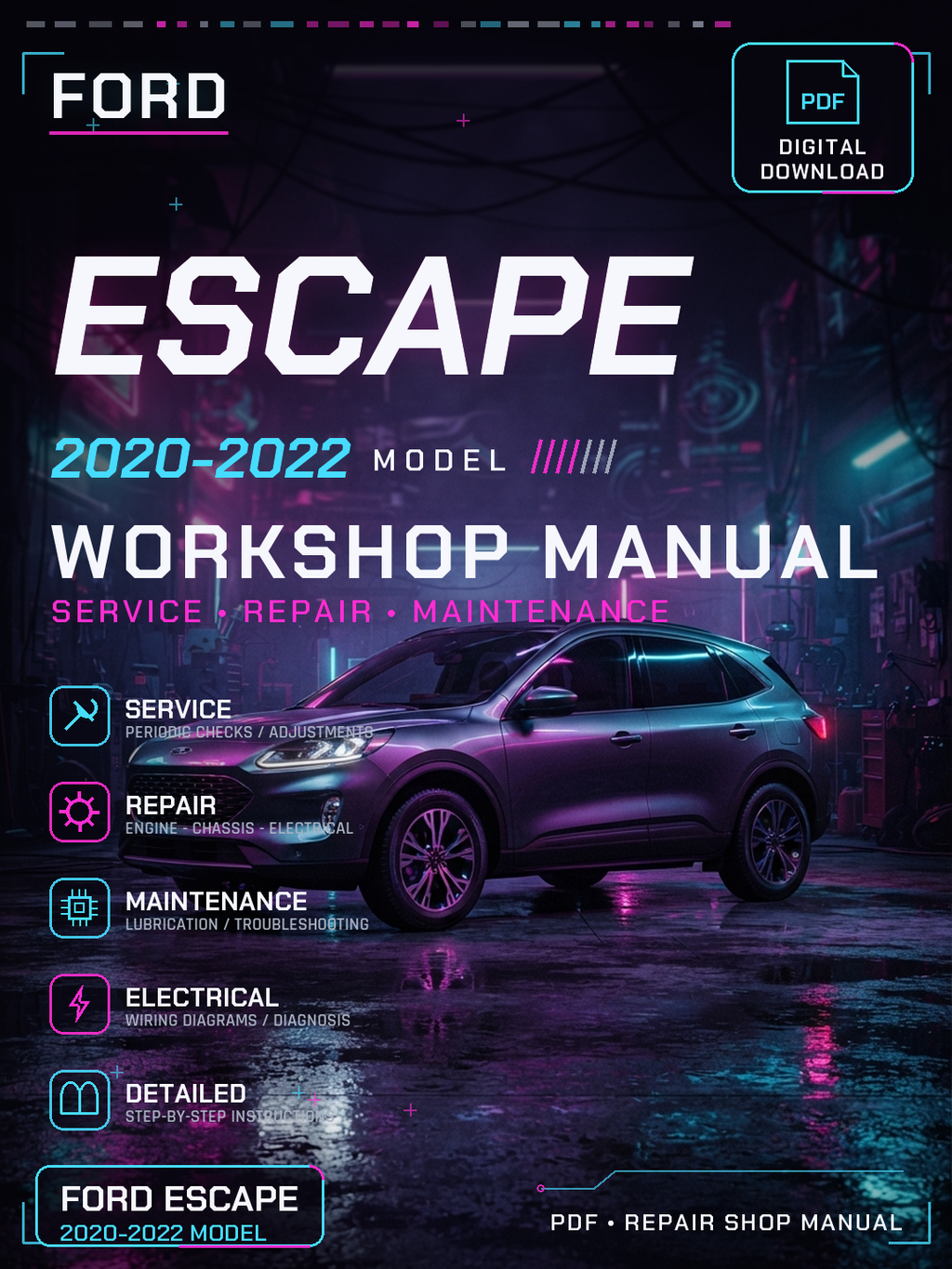 Ford Escape 2020 2021 2022 Workshop Repair Service Manual