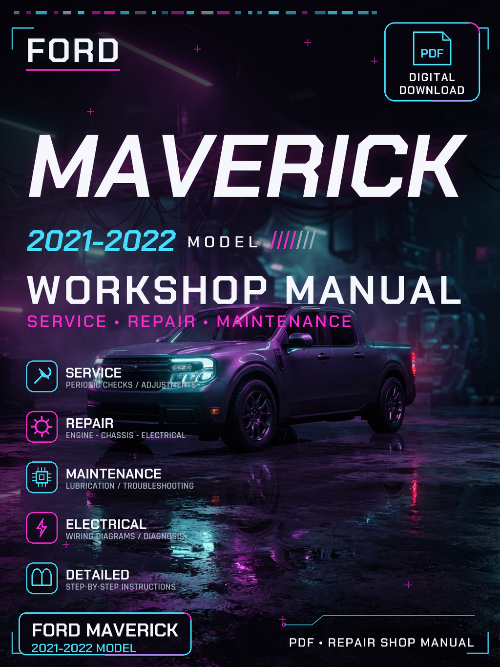 Ford Maverick 2021 2022 Workshop Repair Service Manual