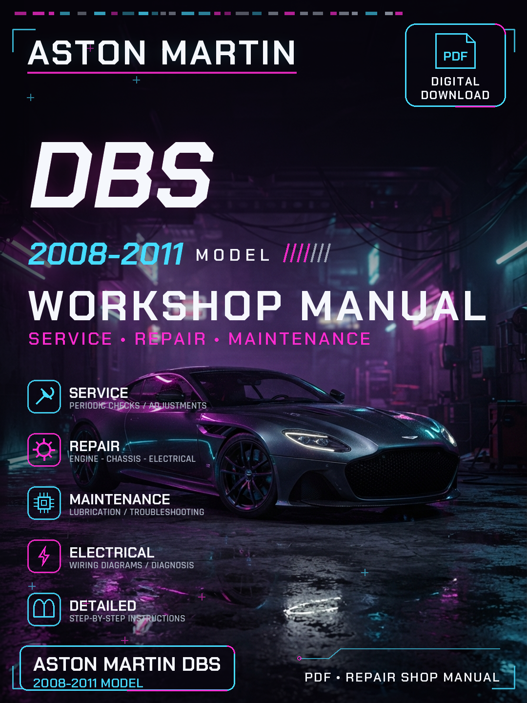 Aston Martin DBS 2008 2009 2010 2011 Workshop Repair Service Manual