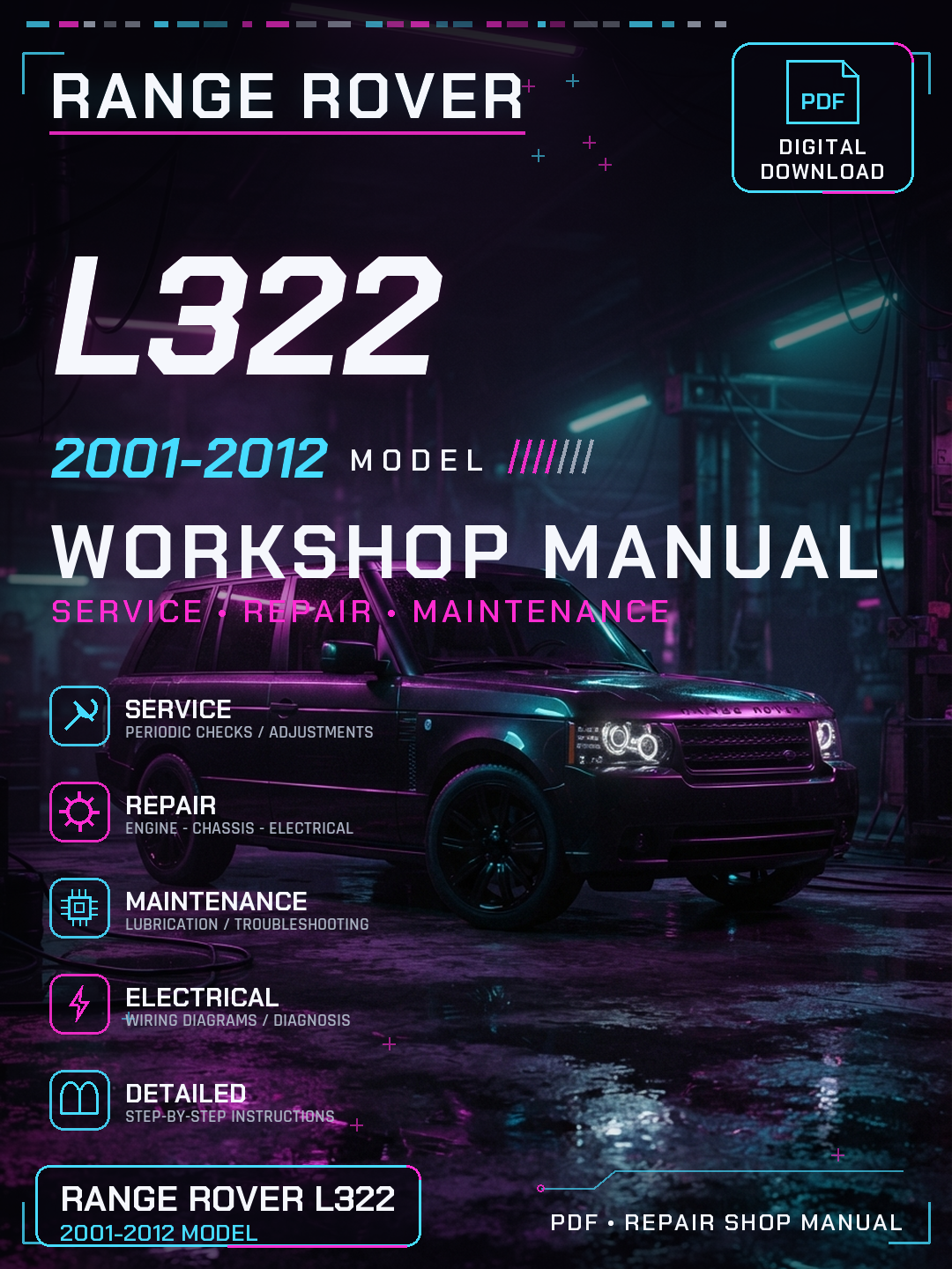 Range Rover L322 2001 2002 2003 2012 Workshop Repair Service Manual