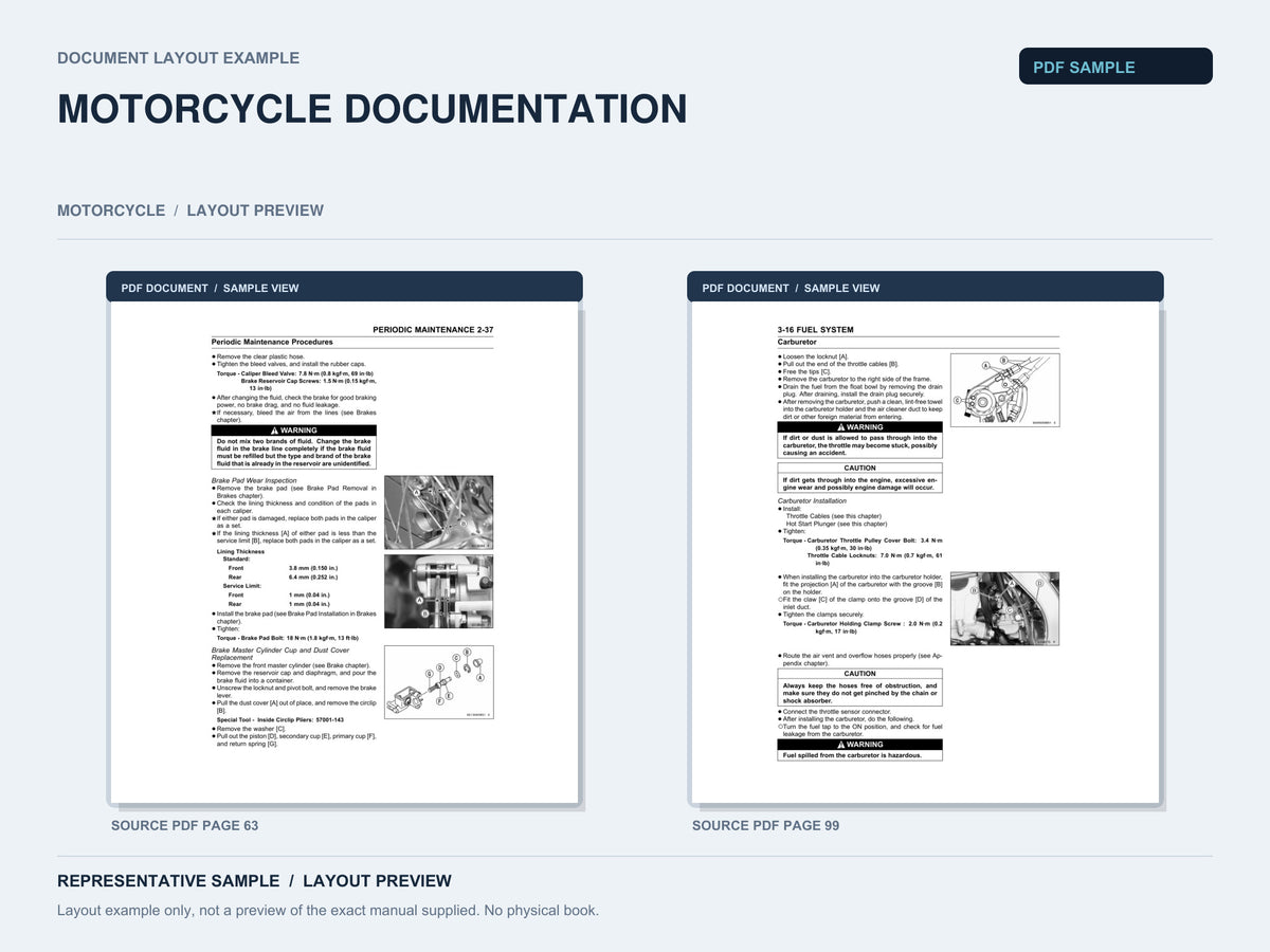 Representative document layout example; not the exact manual supplied.