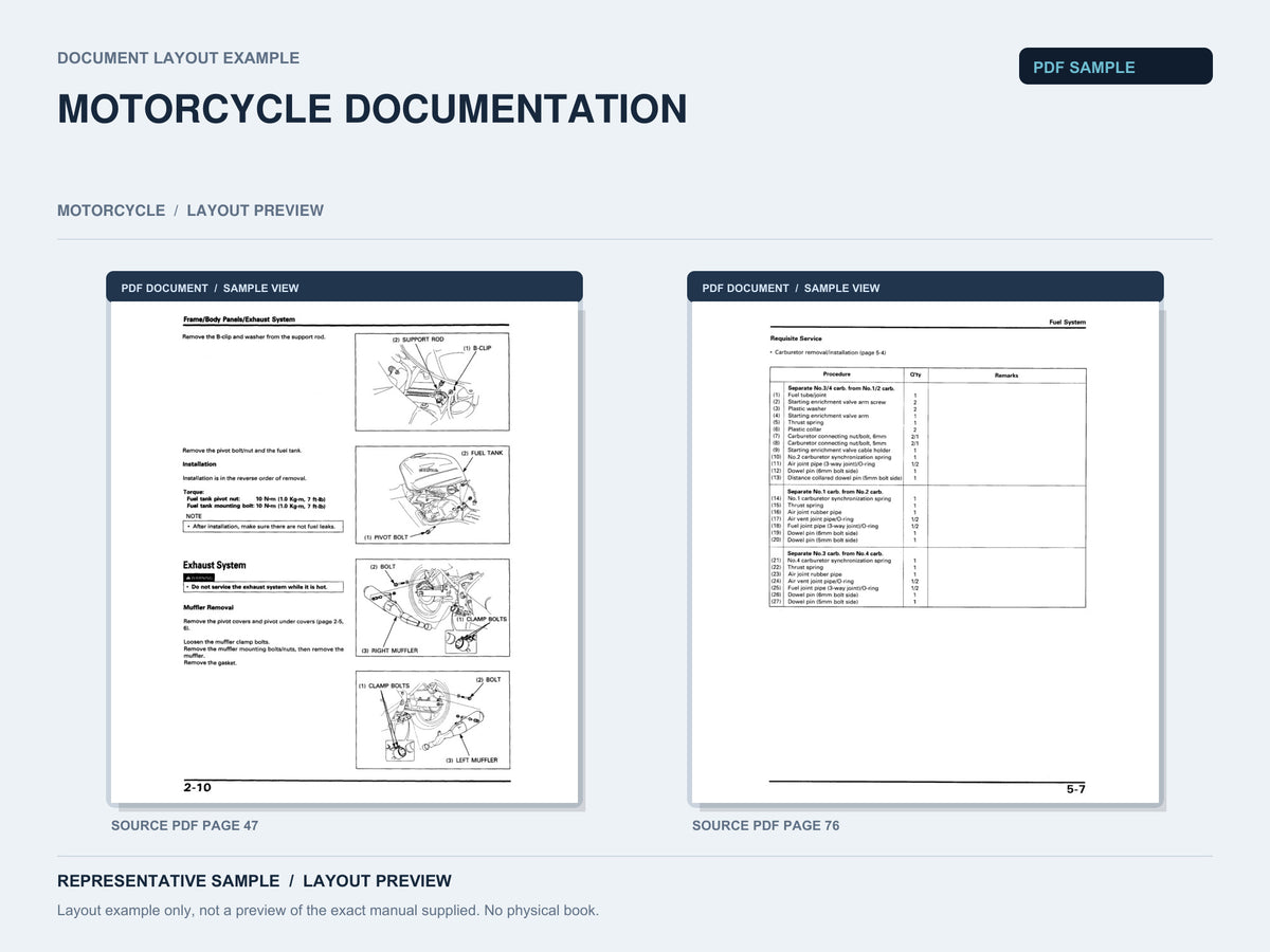 Representative document layout example; not the exact manual supplied.