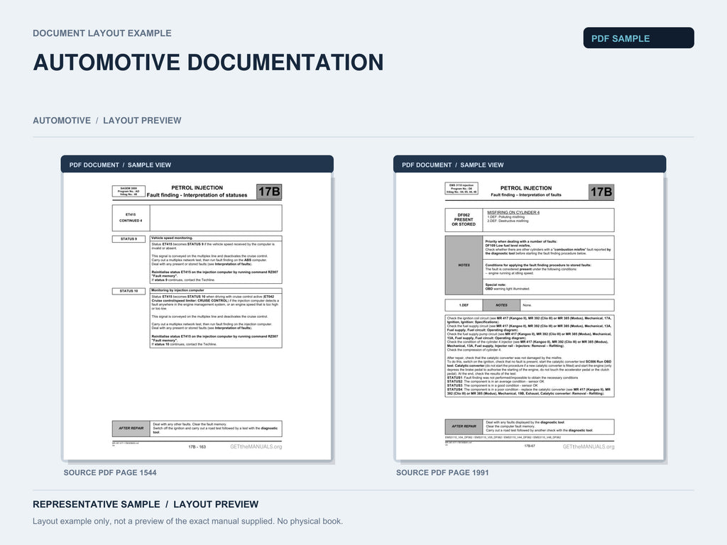 Representative document layout example; not the exact manual supplied.