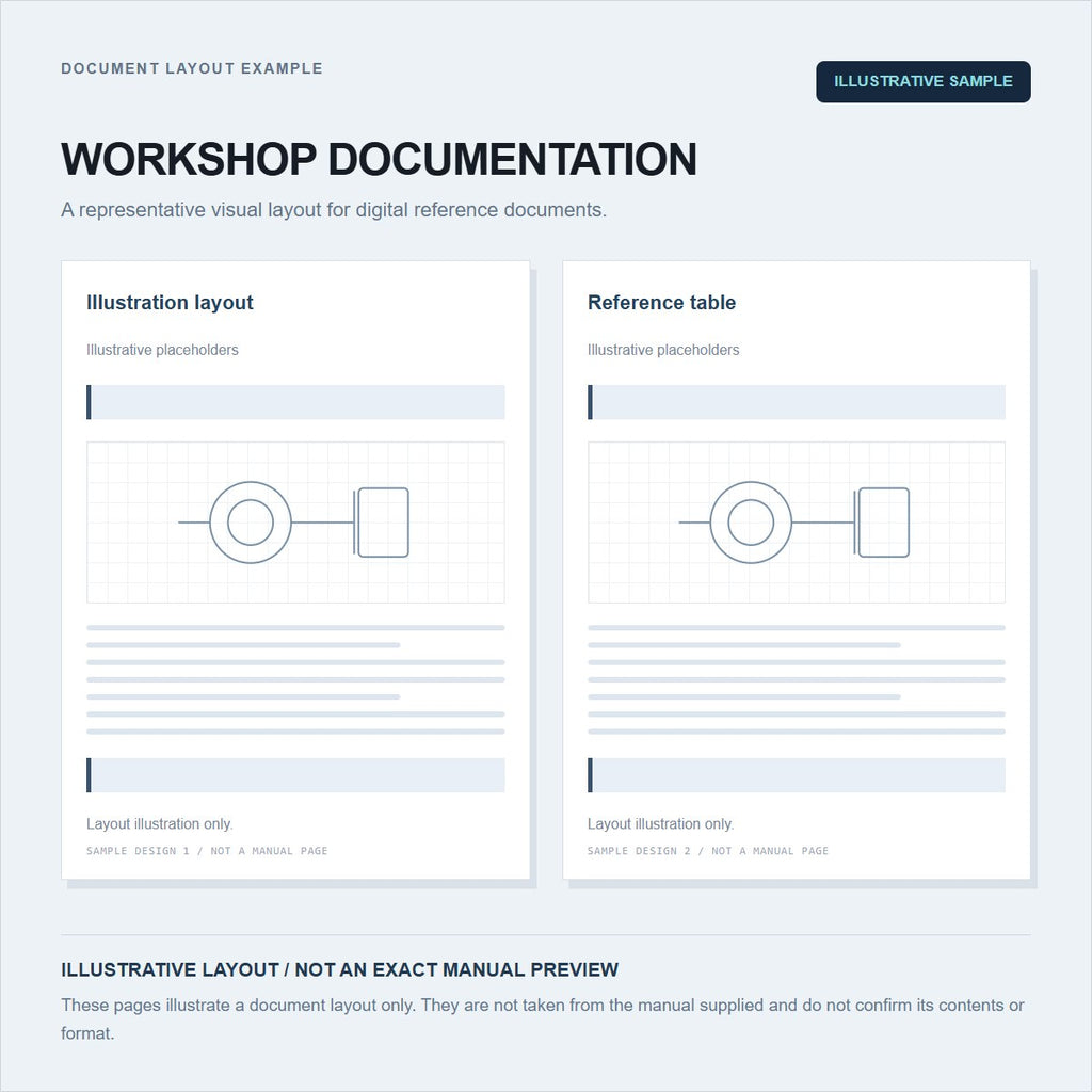 Illustrative document layout only, not a preview of the exact manual supplied. No confirmation of document contents or file format.