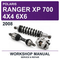2008 Polaris Ranger XP 700 4X4 6X6 Workshop Service & Repair Manual