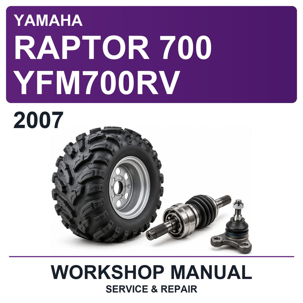 2007 Yamaha Raptor 700 YFM700RV Workshop Service & Repair Manual