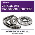 Yamaha Virago 250 95-05/88-90 ROUTE66 Workshop Service & Repair Manual