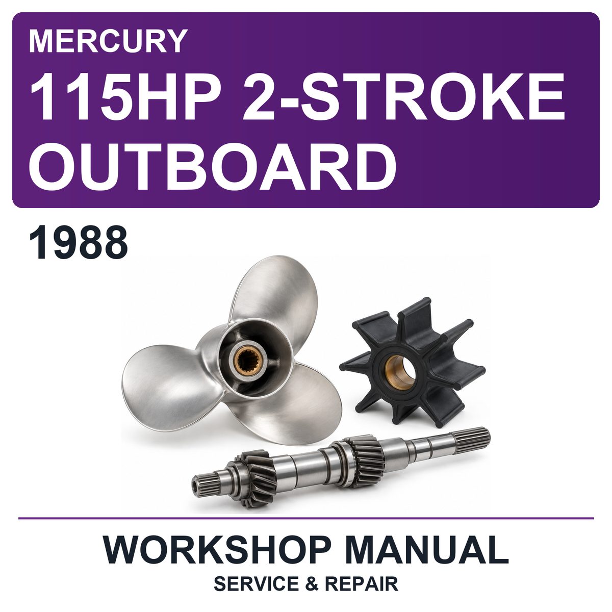 1988 Mercury 115HP 2-Stroke Outboard Workshop Service & Repair Manual