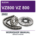 2002 Suzuki VZ800 VZ 800 Workshop Service & Repair Manual