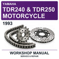 1993 Yamaha TDR240 & TDR250 Motorcycle Workshop Service & Repair Manual