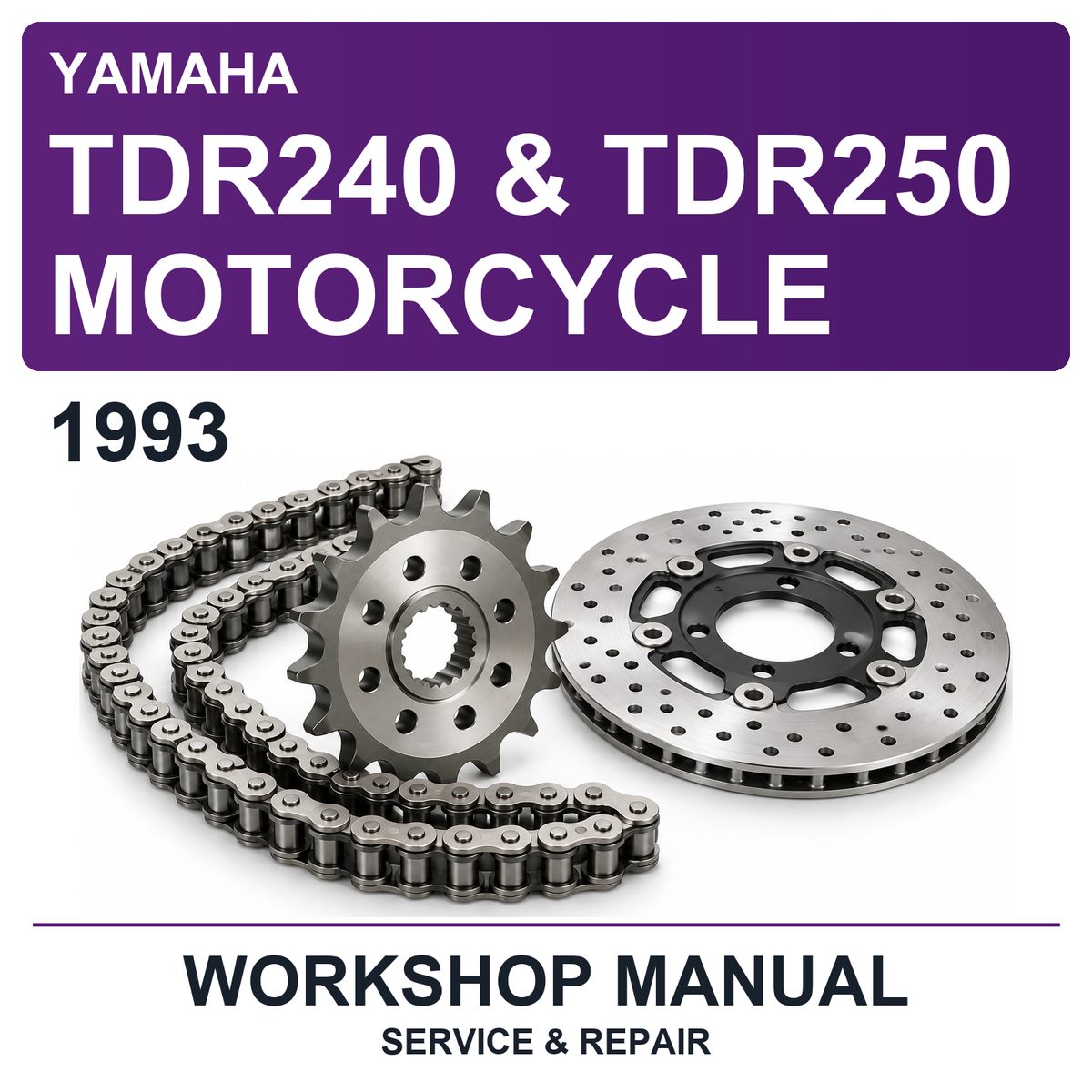 1993 Yamaha TDR240 & TDR250 Motorcycle Workshop Service & Repair Manual
