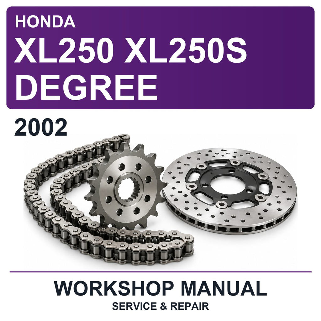 2002 Honda XL250 XL250S Degree Workshop Service & Repair Manual