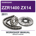 2011 Kawasaki ZZR1400 ZX14 Workshop Service & Repair Manual