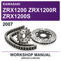 2007 Kawasaki ZRX1200 ZRX1200R ZRX1200S Workshop Service & Repair Manual
