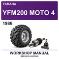 1986 Yamaha YFM200 Moto 4 Workshop Service & Repair Manual