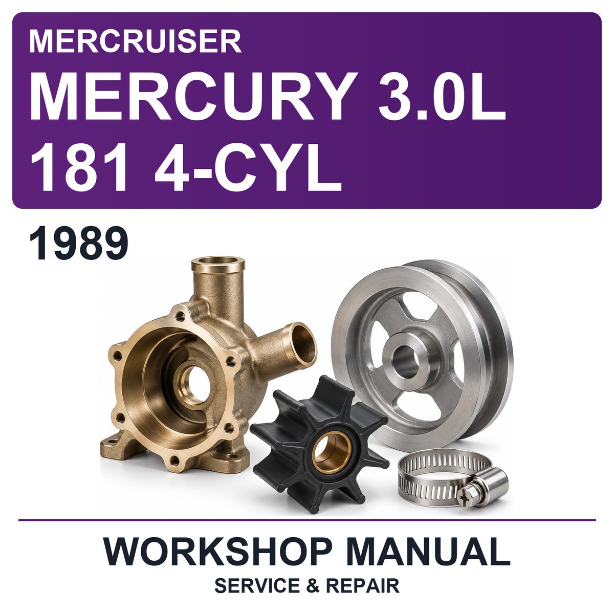 1989 Mercury Mercruiser 3.0L 181 4-CYL Workshop Service & Repair Manual
